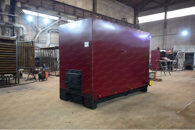 Твердотопливный котел 0.4 МВт водогрейный