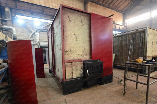 Твердотопливный промышленный котел 0.8 МВт - изготовление